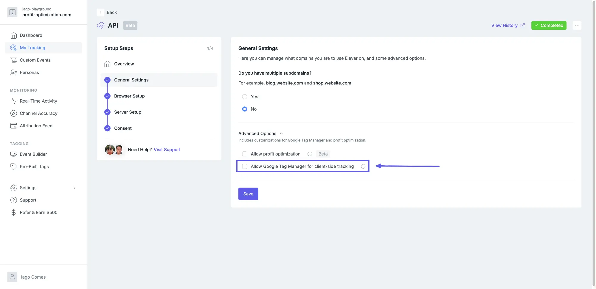 Client-Side Tracking Method