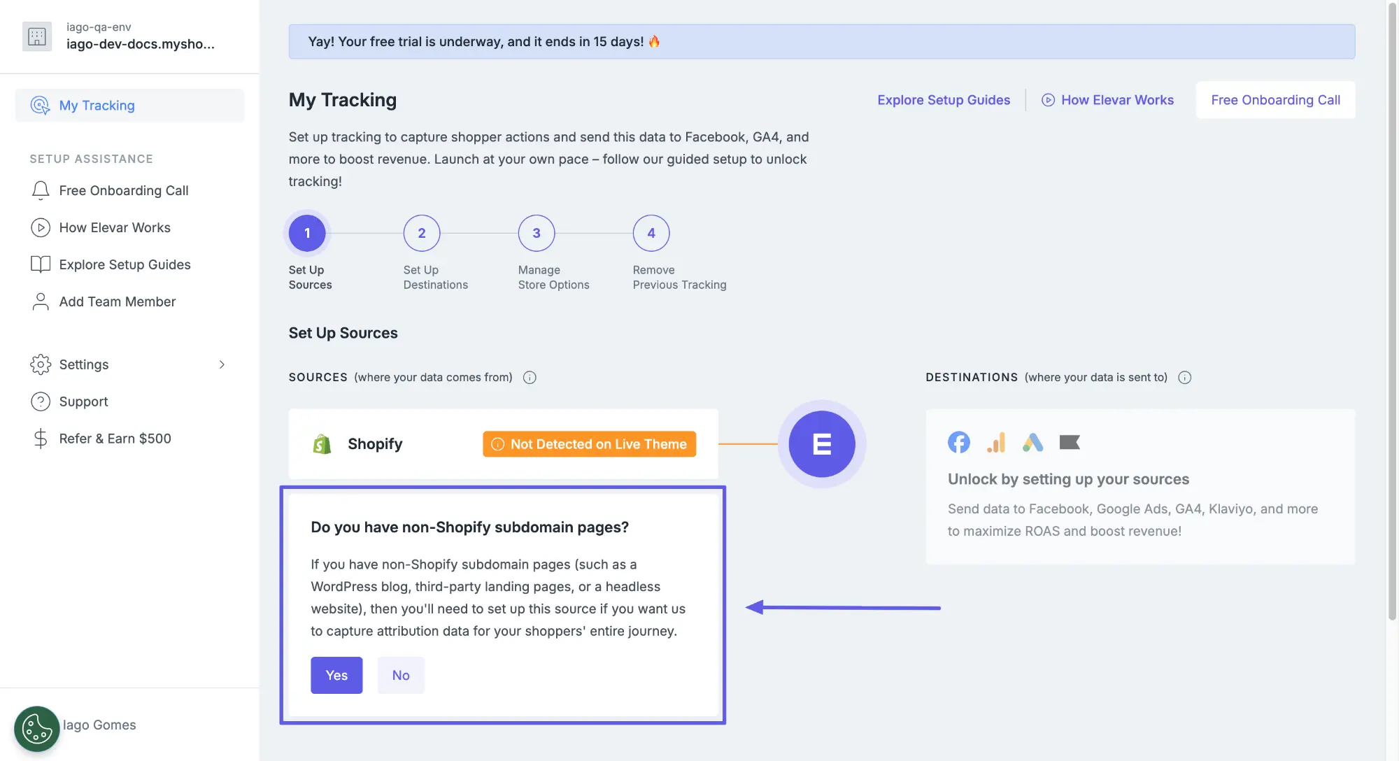 Enable Non-Shopify Subdomains